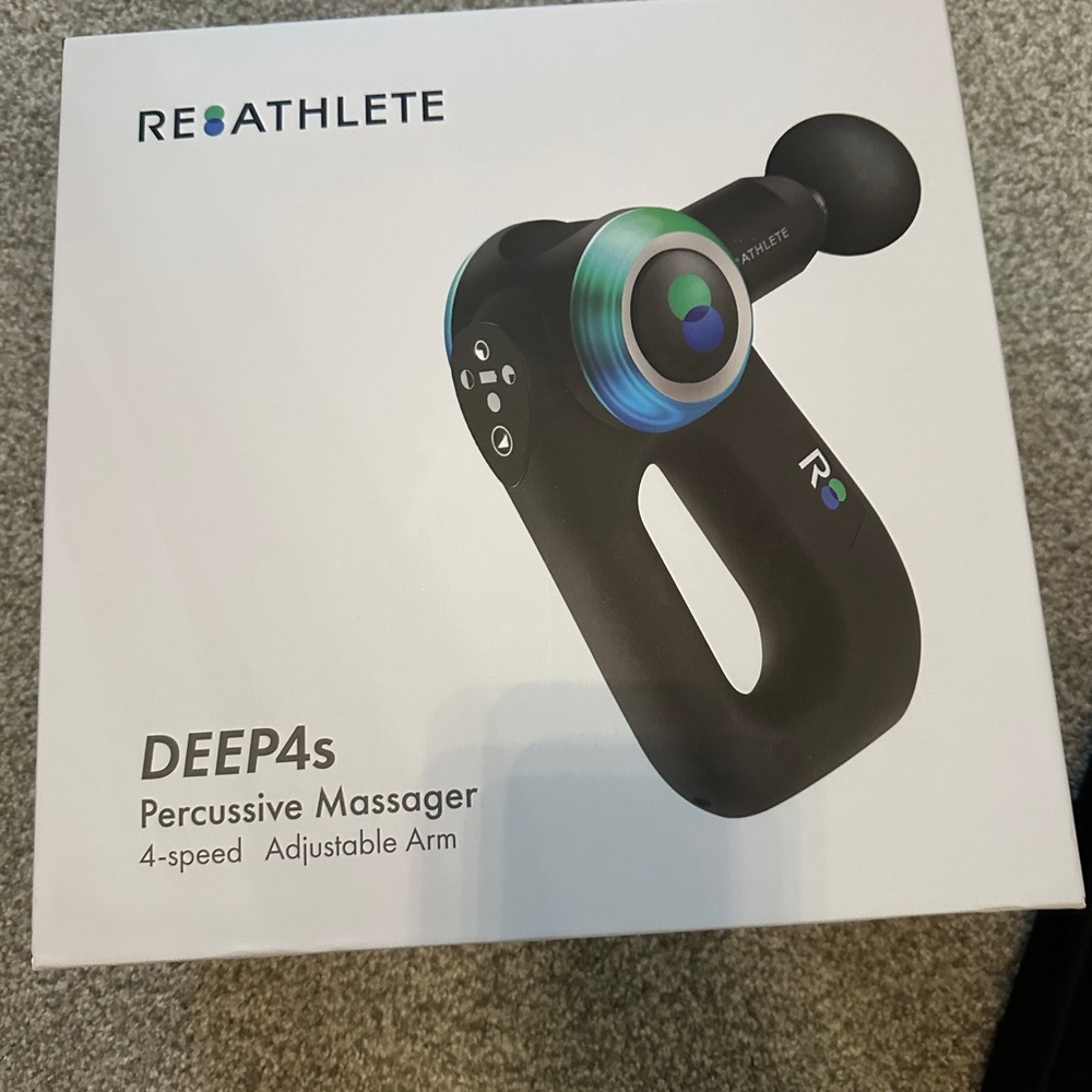 RE:ATHLETE DEEP4s Black Massage Gun- full size